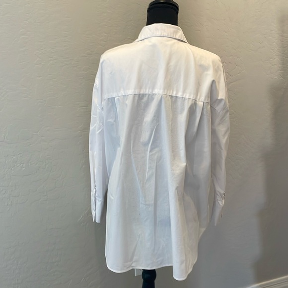 White boyfriend style button down - Picture 3 of 5